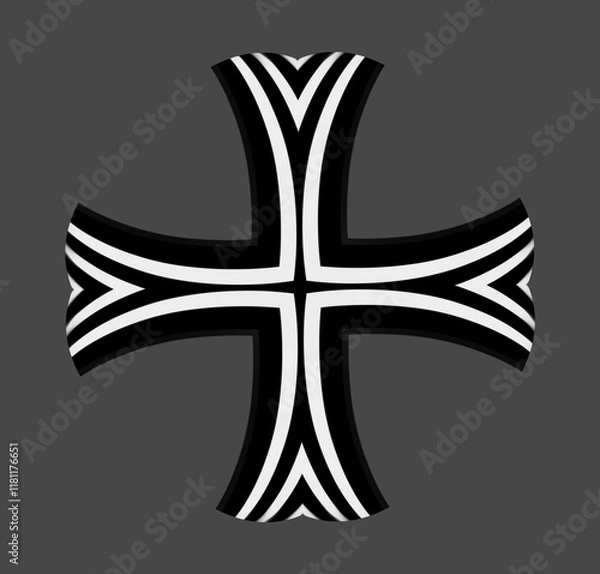 Obraz Black and white luxury cross