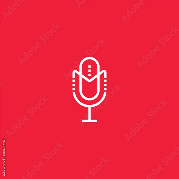 Fototapeta Modern Microphone Icon design for Podcast, Audio and Music