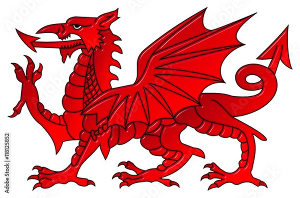 Obraz Welsh Dragon With a Bevel Effect