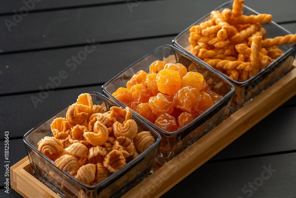 Fototapeta Put the preserved plums in the box