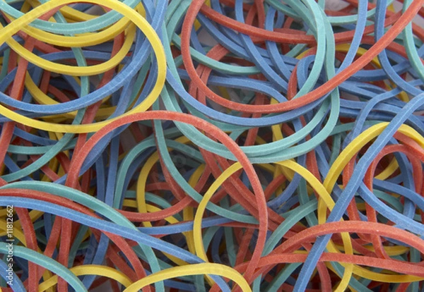 Fototapeta elastic bands background