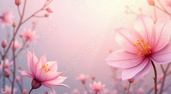 Obraz abstract flower Background for greeting card