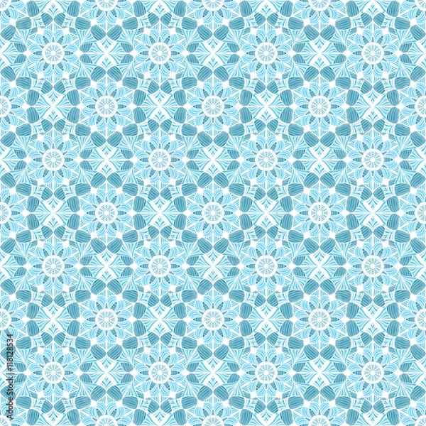 Fototapeta Nice colorful  Mandala. Vector Seamless Pattern.
