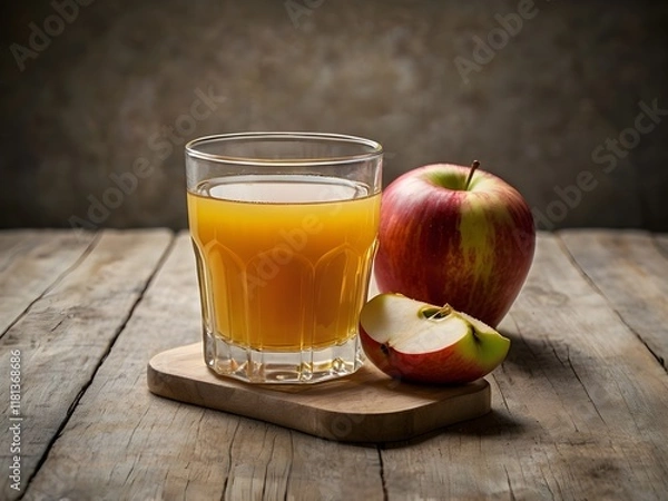 Fototapeta photo of fresh apple juice ready to be enjoyed