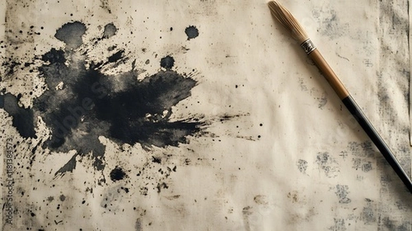 Fototapeta Kozo Washi: Understanding the Textural Beauty and Durability from Mulberry Tree Fibers for Art and Calligraphy