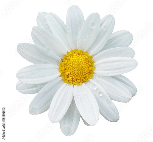 Obraz Chamomile flower head isolated. Chamomile flower or White Daisy isolated. PNG transparency	