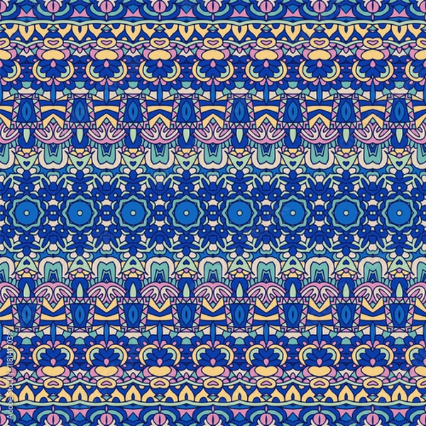 Obraz Gorgeous seamless decor intricate pattern. Vector geometric doodle arabesque ornament.