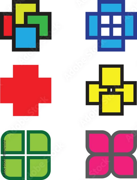 Obraz Different colorful Shapes icon