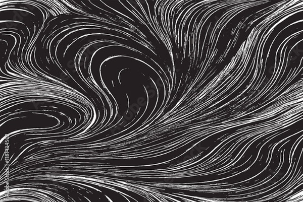 Obraz Elegant Abstract Wavy Texture with Flowing White Lines