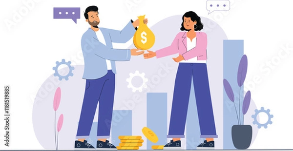 Obraz Home loan illustration design, offering a modern approach to banking solutions.