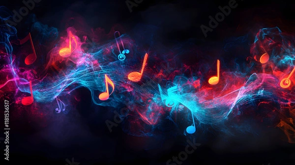Obraz Digital technology background. Dynamic wave of glowing points. Futuristic background for presentation design. 3d
