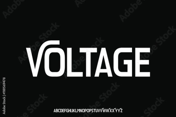 Fototapeta Display alphabet font vector design suitable for headline, poster, logo, magazine and many more