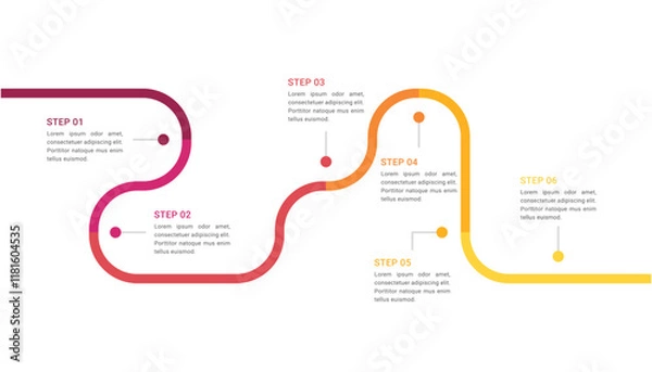 Obraz Roadmap timeline infographic design template