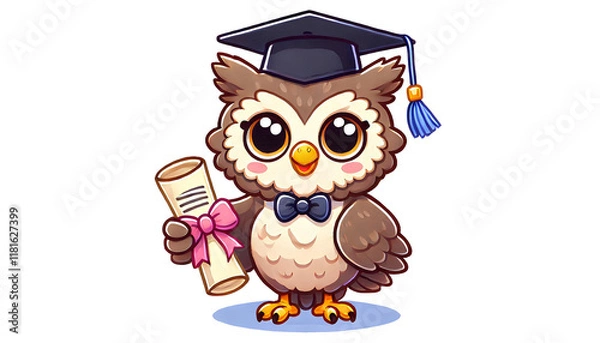 Obraz Isolated Cute Owl for Education