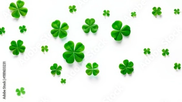 Obraz Abstract Clover Space Design - White Background Art