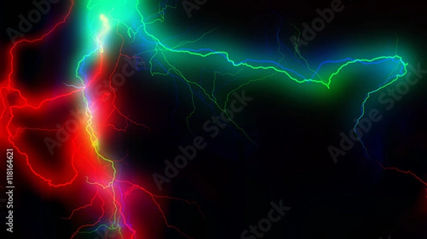 Obraz Colourful energy discharge 3d rendering