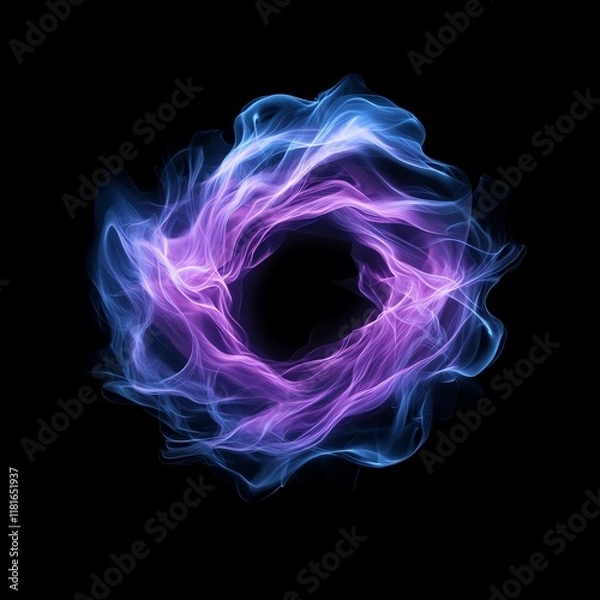 Obraz Vibrant swirl of colorful smoke effect.