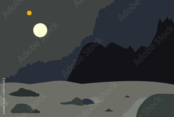 Fototapeta Vector graphic of national science fiction day. flat design. flyer design. flat illustration. Bilim kurgu günü illüstasyonu.