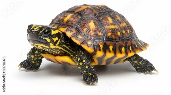 Fototapeta Turtle adventure a colorful tortoise encounter in a natural habitat captured in clear detail