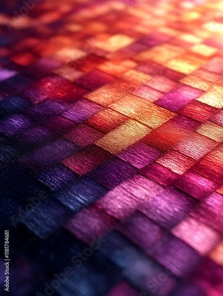 Fototapeta Abstract colorful mosaic pattern. (1)