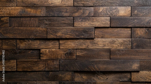 Fototapeta High-resolution texture of dark rustic wood panel background