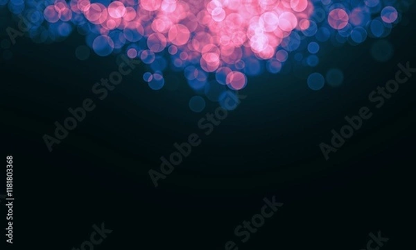 Fototapeta Purple bokeh. Glowing glitter particles. Abstract night background.
