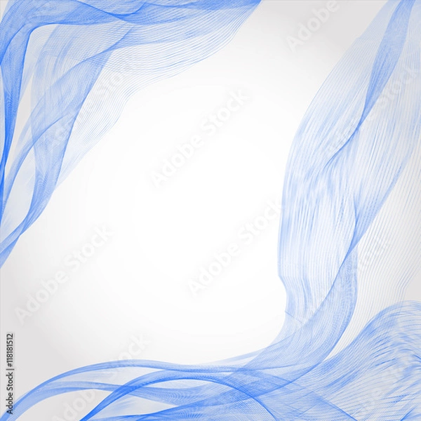 Fototapeta abstract background with blue waves