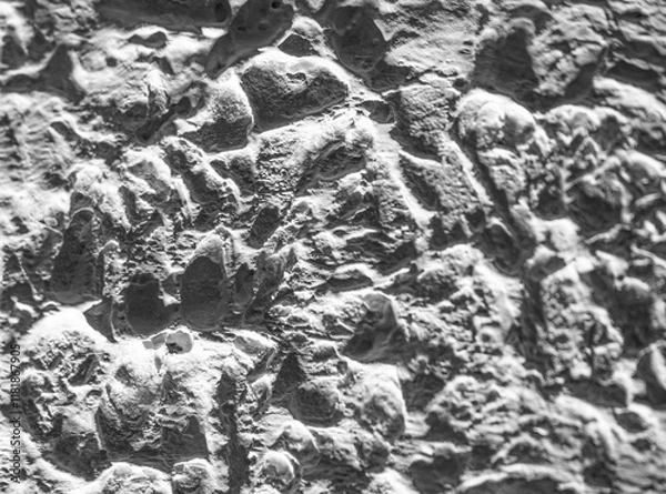 Fototapeta Sliding stone plaster in the image of a lifeless cold desert in the form of abstraction