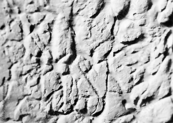 Fototapeta Sliding stone plaster in the image of a lifeless cold desert in the form of abstraction