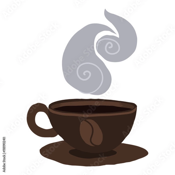 Obraz Cartoon coffee cup icon.