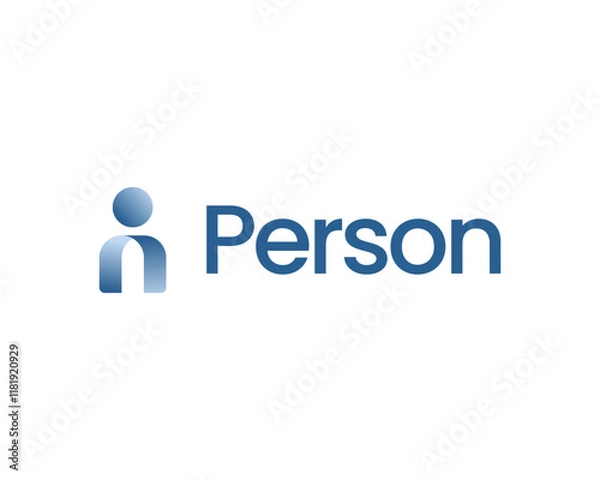 Fototapeta Abstract Person Human People Owner Profile User Modern Simple Icon Vector Logo Design Illustration