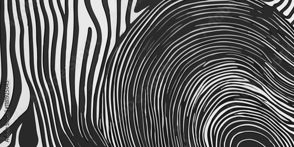 Fototapeta Black and white background wavy optical illusion illustration wave texture, abstract motion, Zebra Animal Print Wallpaper Background wavy optical illusions. Black & white wavy design graphic work