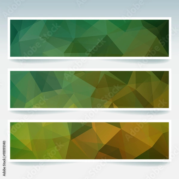Fototapeta Abstract banner with business design templates. Set of Banners