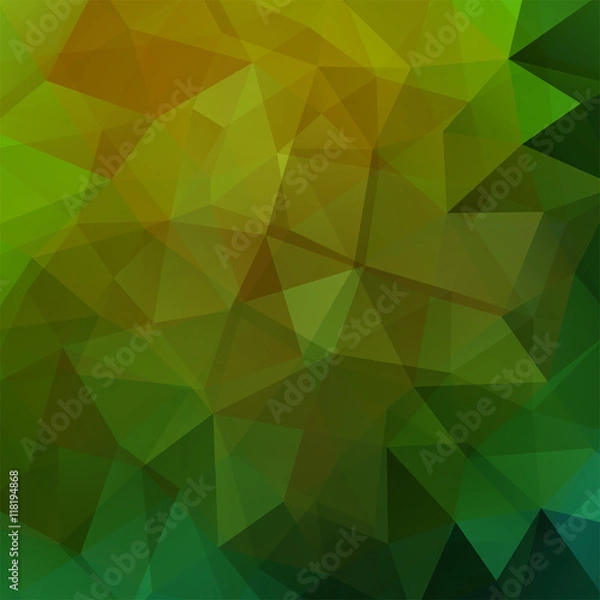 Fototapeta abstract background consisting of green triangles, vector illustation