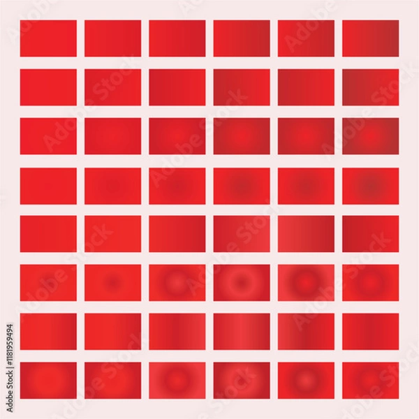 Fototapeta Red gradient Color palette collections, Various red color