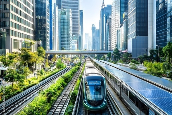 Obraz Eco-Friendly Urban Train System