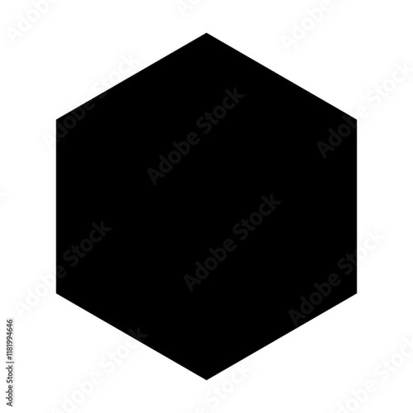 Fototapeta Black Hexagonal Shape Geometric Design. Vector illustration.