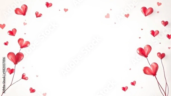 Fototapeta Love's Gentle Embrace - Abstract Valentine's Day Art