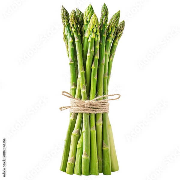 Fototapeta Fresh Green Asparagus Bundle: A Vibrant Spring Vegetable