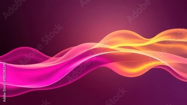 Fototapeta Pink and yellow motion background wallpaper vector shape illustration