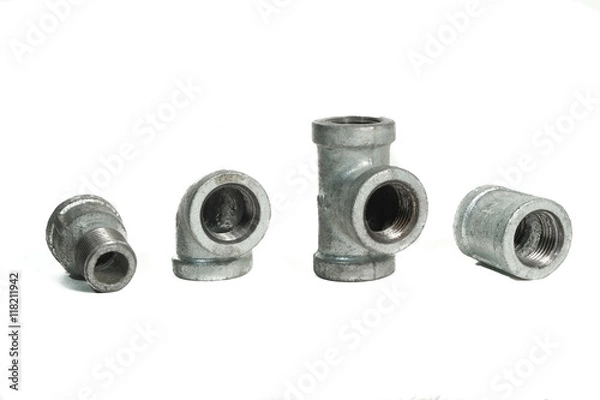 Obraz Galvanized steel pipe fitting