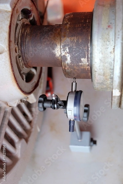 Obraz Aligning Shaft with dial indicator