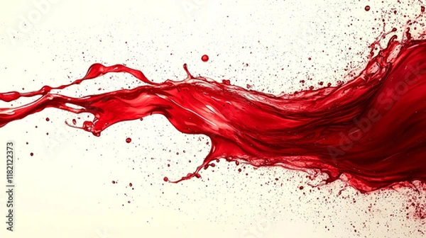 Fototapeta Red Liquid Splash: Dynamic Abstract Background Image