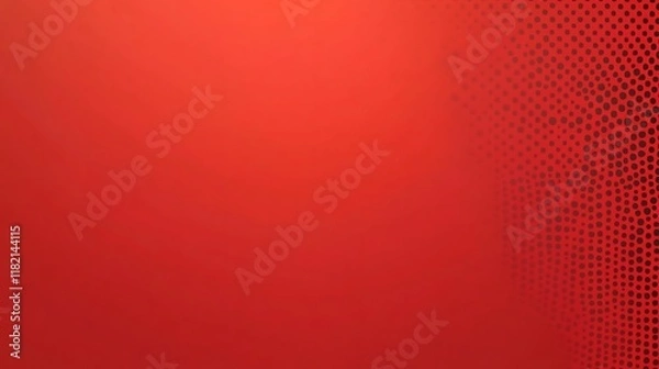 Fototapeta Abstract Red Background With Black Dot Pattern