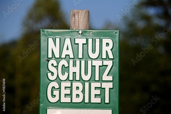 Obraz Naturschutz-Tafel