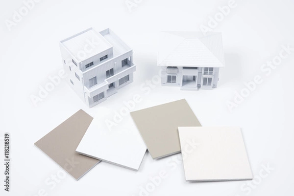 Fototapeta マイホームの壁の色を決めるイメージフォト