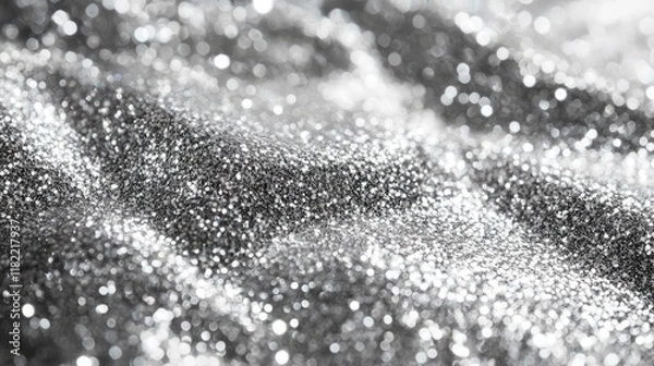 Fototapeta Abstract silver glitter texture background.