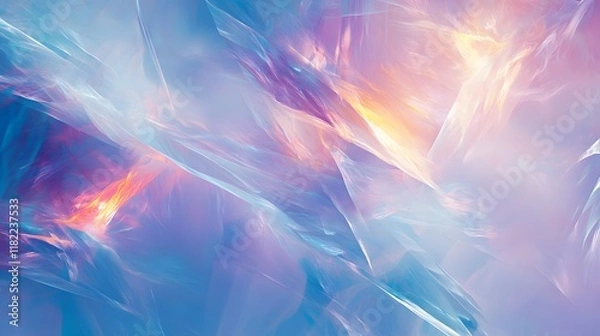 Fototapeta Dynamic colorful abstract art digital creation visual design ethereal environment artistic perspective imaginative concept