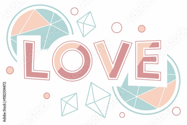 Fototapeta love typography vector design