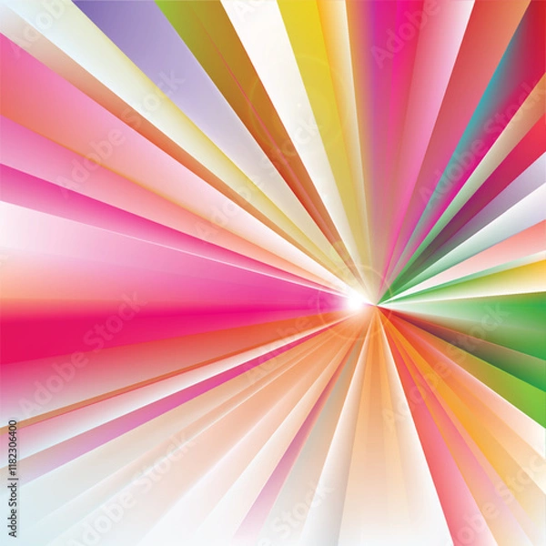 Obraz Colorful Light Burst Background Vector
